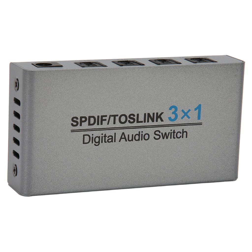 SPDIF für Toslink Digital Optischer Sound Switch 3 in 1 Out Digitaler Sound Switch mit Fernbedienung f