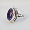 Natural Amethyst Ring, Oval Gemstone Ring, Handmade Ring, Boho Ring, 925 Sterling Silver, Purple Stone Designer Ring, February Birthstone