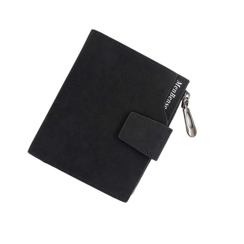 PU Leather Cash Purse Bag Large Capacity Short Wallets Portable Pocket Purse Wallet  Men Women