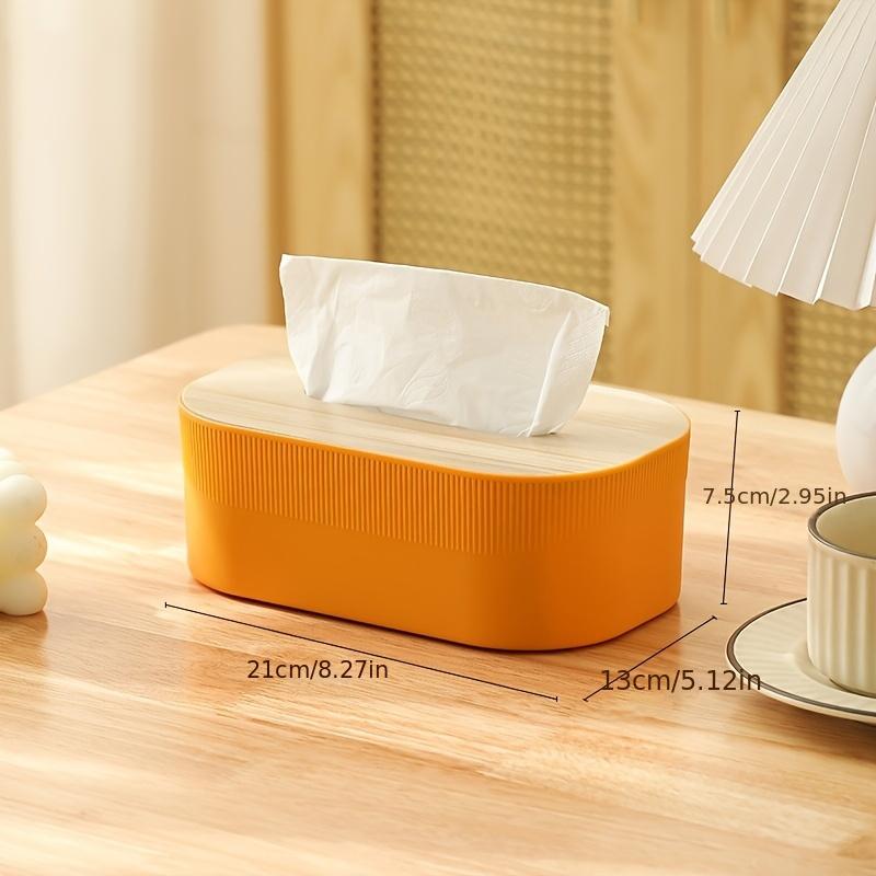 

1pc Nordic Simplicity Style Tissue Box with Wooden Cover Home Living Room Desktop Napkin Box Bathroom Toilet Tissue Box оранжевый
