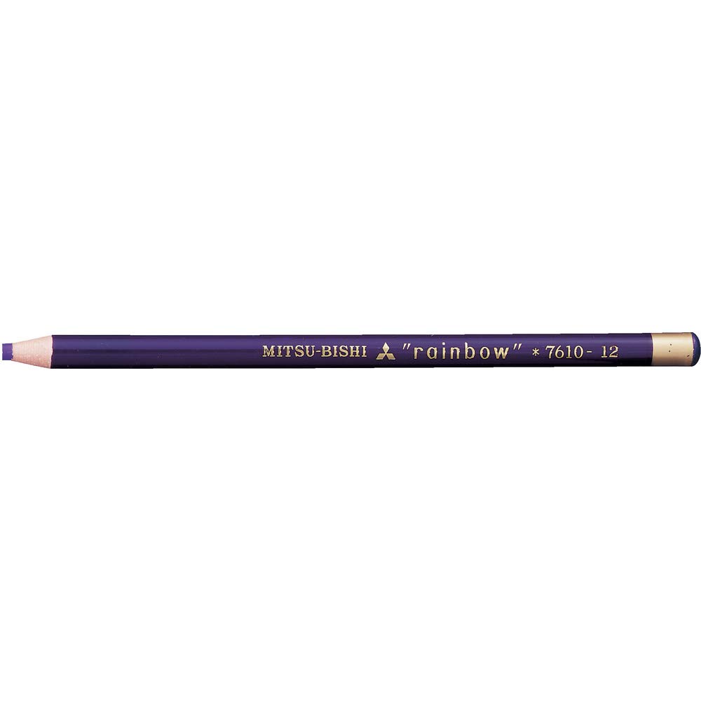 Mitsubishi Pencil Dermatograph Colored Pencils 7610 1 dozen Water-Based No. Purple, (K7610.12)
