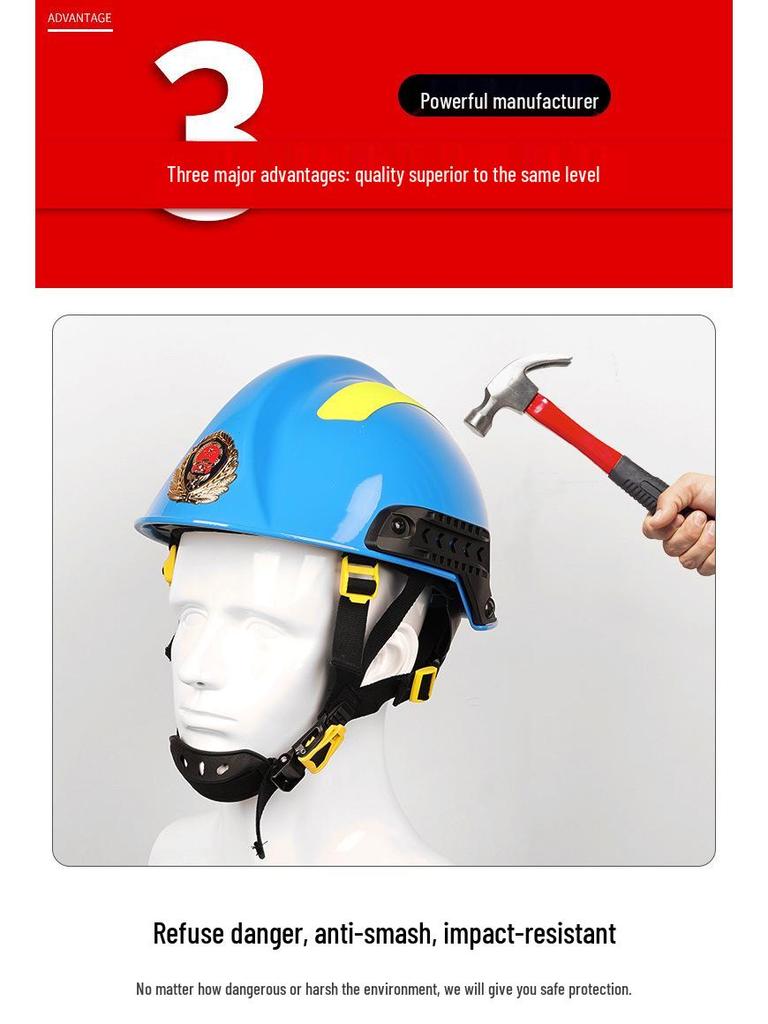 Flood & Rescue Flame-Retardant Safety Helmet: Anti-Smash, Impact Resistant & Shockproof.