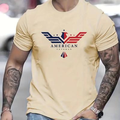 T-shirt mimetica americana per uomo T-shirt veterano con stampa 3d T-shirt da soldato T-shirt moda manica corta oversize da uomo