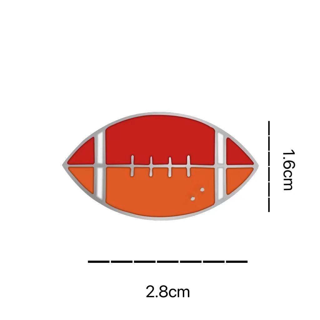 1 peça distintivo de metal para basquete, futebol, badminton, mochila de estudante, chapéu, casaco jeans, decoração faça você mesmo, alfinetes de lapela, broche de casal para meninos