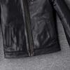Classic 1930s Style Natural Goatskin Men's Leather Jacket Soft Slim Fit Real Skin Bomber Coat Men Clothes Spring