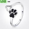 La Menars  Tone Plating Dog Claw Open Adjustable Finger Zircon Crystal Rings Women Personalized Voguish Stylish AccessoriesFashion Rings