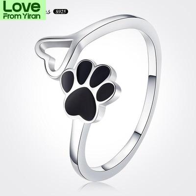 La Menars  Tone Plating Dog Claw Open Adjustable Finger Zircon Crystal Rings Women Personalized Voguish Stylish AccessoriesFashion Rings