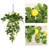 Lemon Teardrop Swag Plastic Hanging Artificial Lemon Wreath Fruit Swag for Front Door Summer Farmhouse Stairway