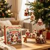 Holiday Home Decor Guinea Pig Advent Calendar, 24-Day Acrylic 2D Ornament Set with Cute Animal Figurine Christmas Outfits, Tree Hanging Decor,