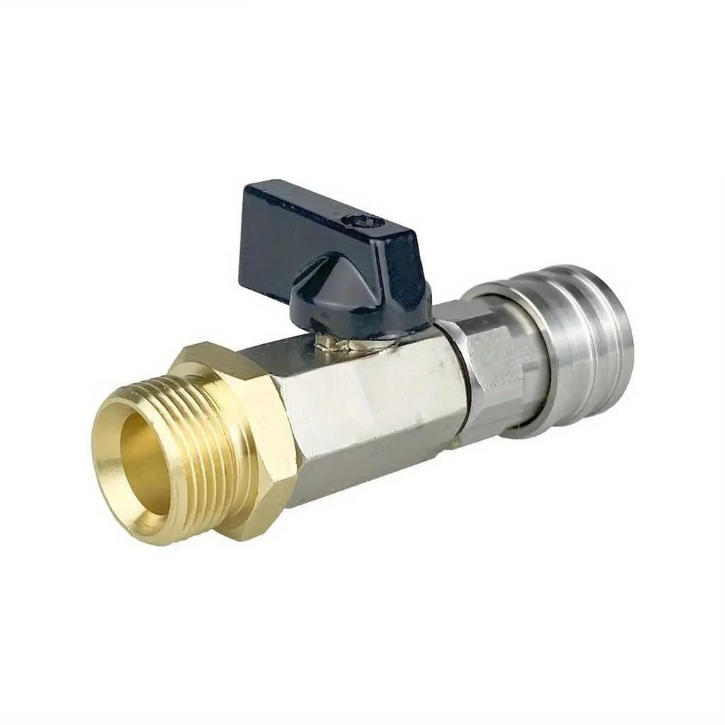 Heavy-Duty Ball Valve Kit for Pressure Washer 1/4" & M22-14mm Quick Connect SS 4500 PSI, Leak & Rust Proof Easy to Install