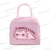 Funny Axolotl Series Lunch Bag Women Cartoon Axolotl Graphics Bento Thermal Handbags Thickened Insulation Kids Lunch Box Bag