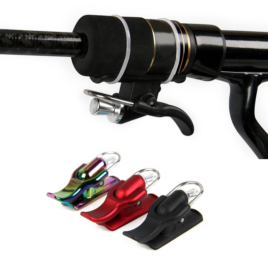 Stationäre Spule Wurfhilfe Angelrutenklemme Daumenknopf Auslöser Angel-Wurfauslöser Kanone Brandungsangeln Auslöserhilfen