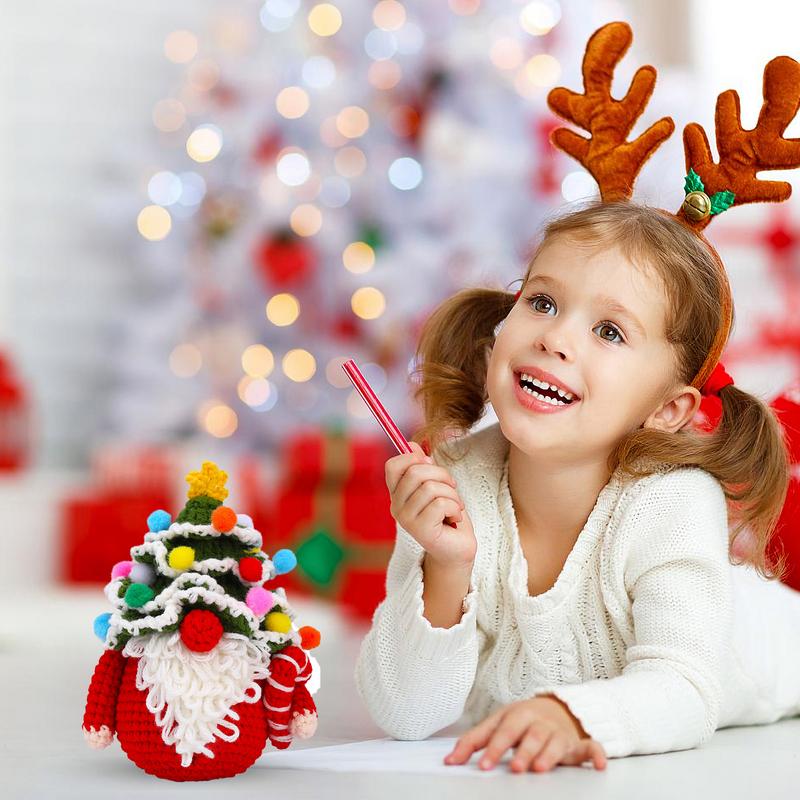 Christmas tree craft knitting kit beginner crochet kit adult crochet kit for christmas home holiday party decoration