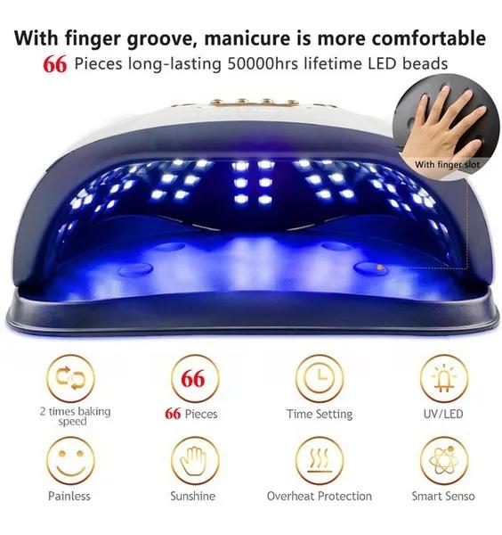 SUN X10 Max 280W LED Lamp Nail Dryer 66LEDs UV Ice Lamp For Drying Gel Polish Timer Auto Sensor Manicure Tools
