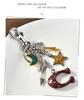 Adorable Cartoon Whale & Dolphin Keychain: Couple's Bag Charm and Metal Keyring Gift.
