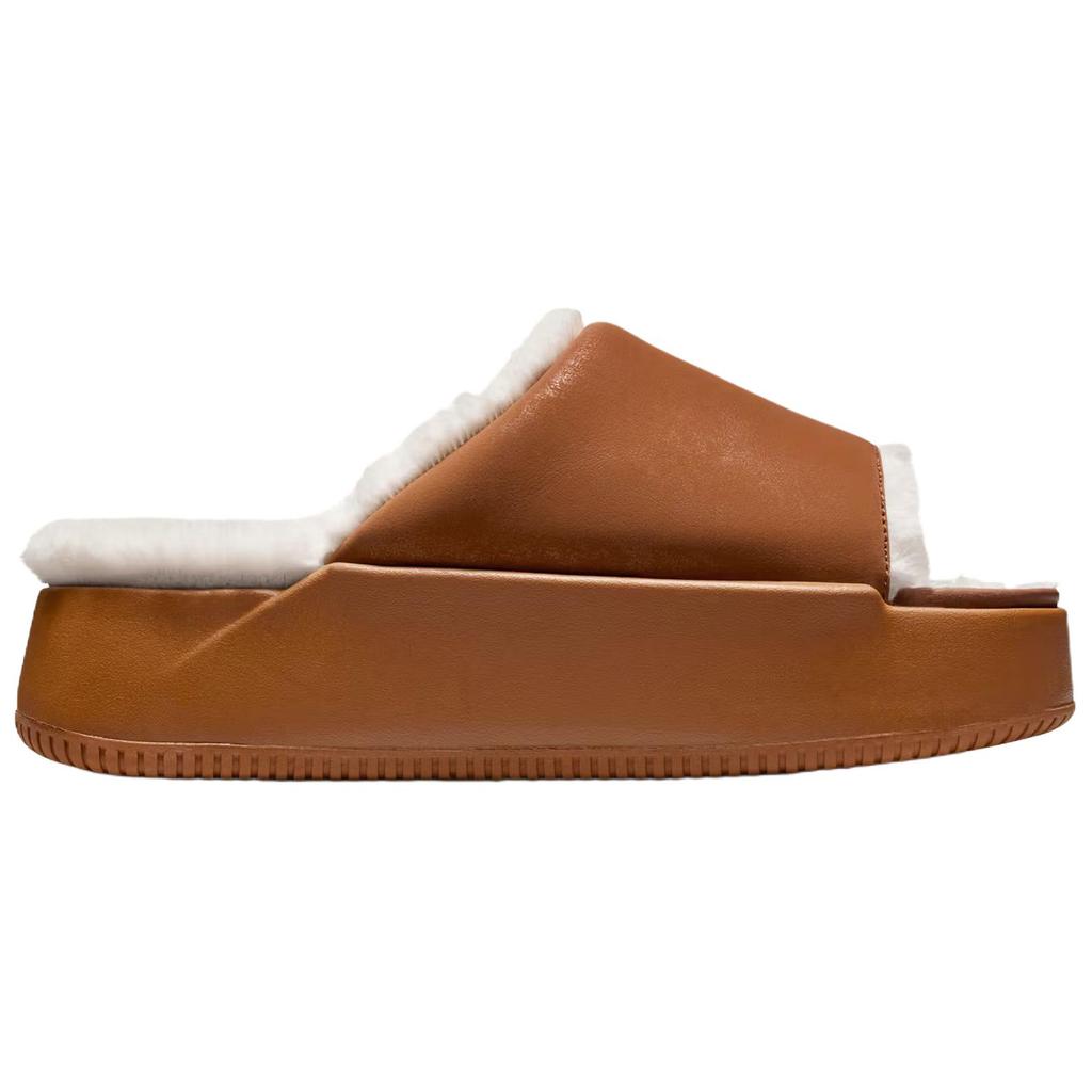 Nike Calm Elevation Slide Classic Comfortable Slide Sandals Women Footwear Brown White HV8560-200