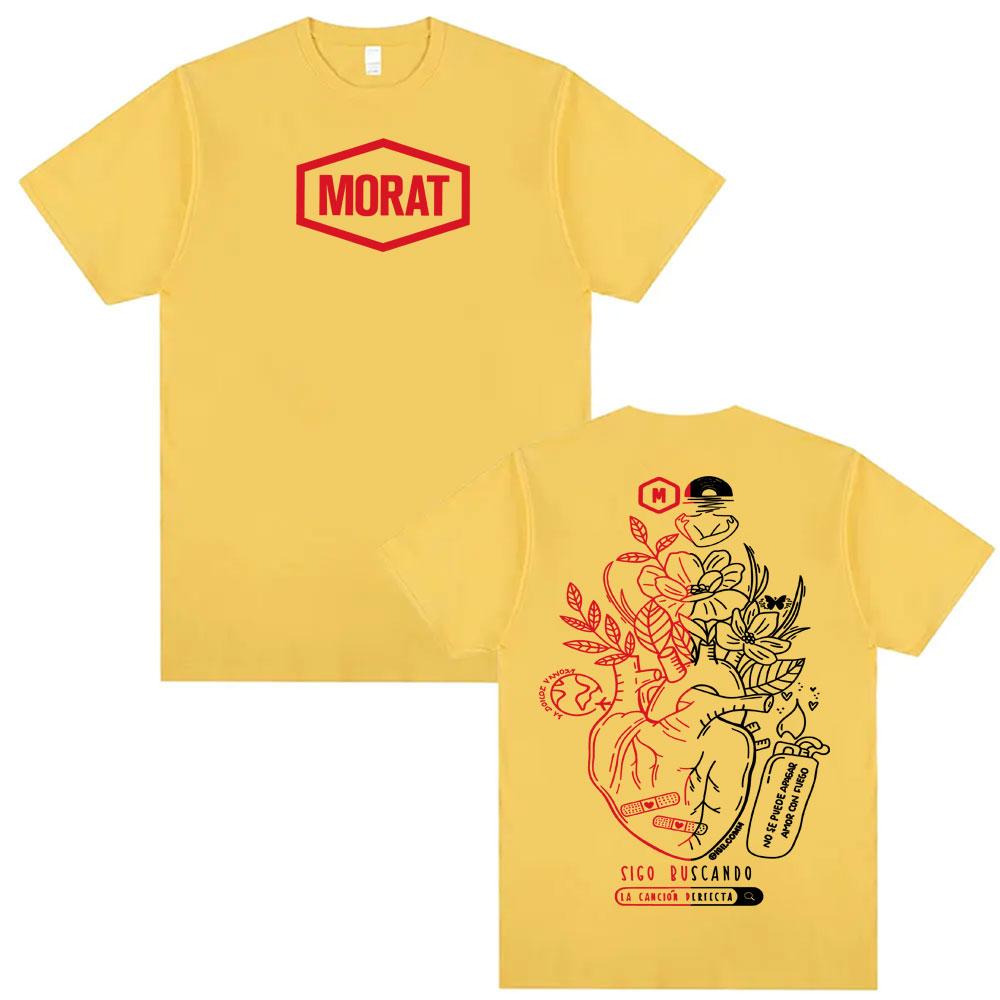 Rock Band Morat Album Graphic Printed T Shirts Men Women Hip Hop Vintage Trending T-shirts Crewneck Cotton Short Sleeve T-shirt