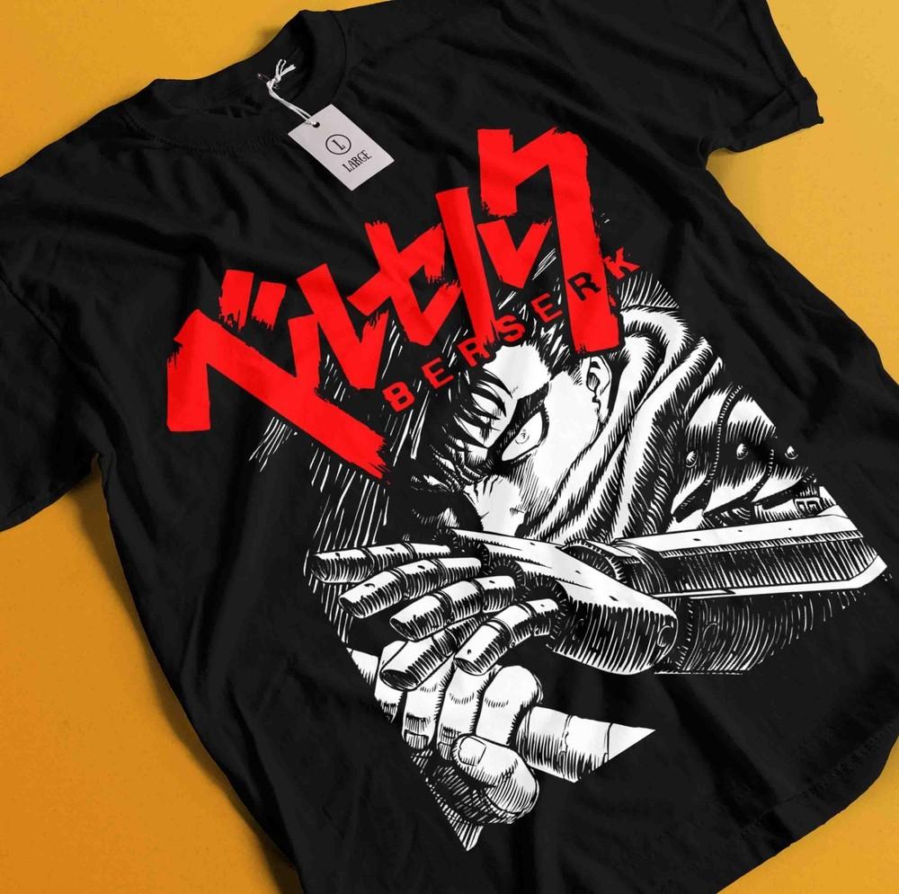 

Берсерк Футболка Гатс Футболка Гриффит Футболка Каска Футболка Воин Аниме Манга Фарнезе 4XL