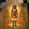 Nutcracker Round Carpet Classic Christmas Round Carpet Round Mats Vintage Holiday Ballet Round Rugs Festive Living Room Decor
