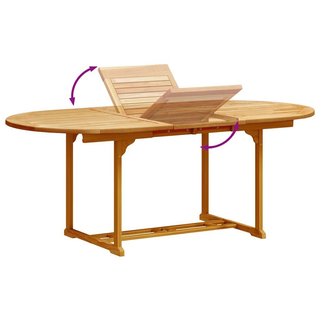 7 Piece Garden Dining Set Solid Acacia Wood and Textilene