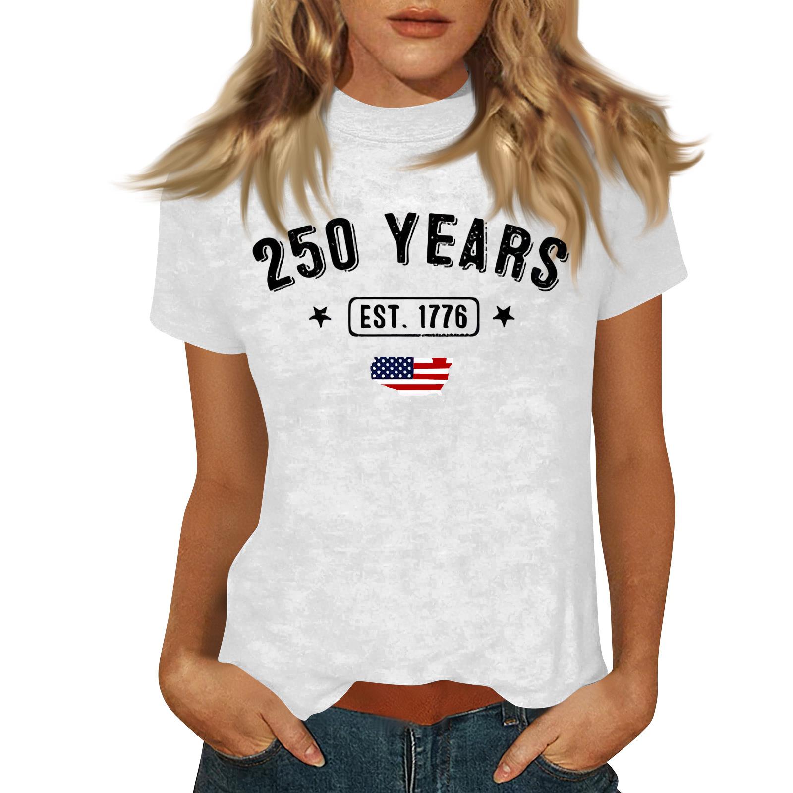 

Women s Fashion Casual Three-quarter SleevePrinted Round Neck Top XL білий