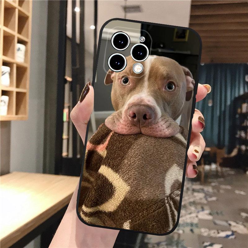 Phone Case Carcasa Funda For iPhone 17 Pro Max 17 Air 16 15 14 13 Pro Max 15 16 Pro 15Plus Pitbull Terrier Dog