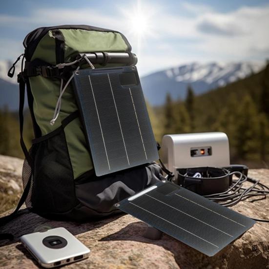 Solarmodule 10W 5V Hohe Leistung Tragbares Solarladegerät USB/Type-C Ausgang Flexibles Solarmodul