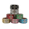 Kreuz Strass Armband Gothic Hip-Hop Punk Diamantenbesetztes PU Leder Armband