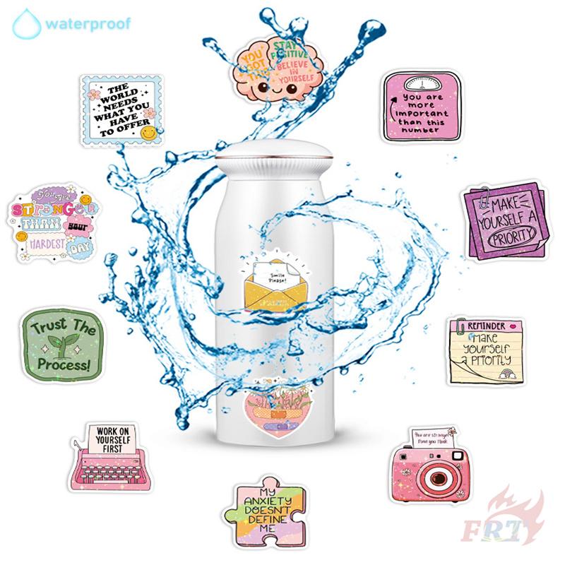 50Pcs/Set Funny Healing Phrase Series 01 Shiny Stickers DIY Fashion Waterproof Doodle Decals Stickers