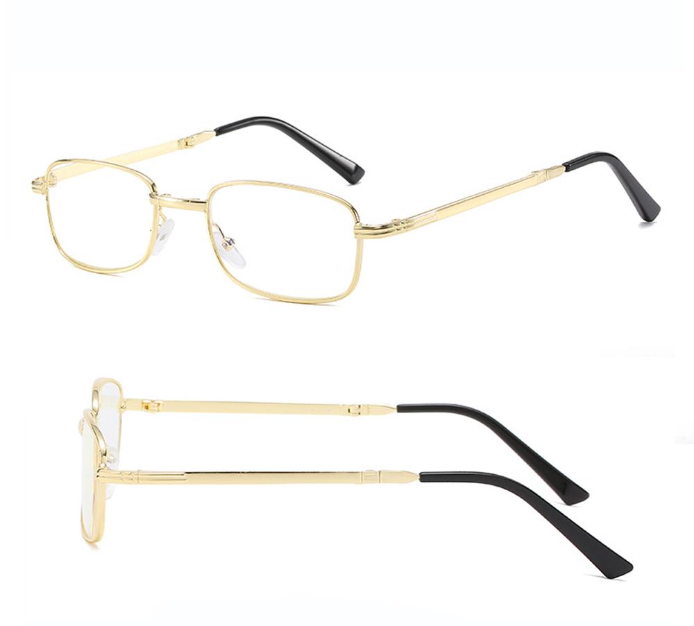 Foldable Reading Glasses Women Men Full-rim Ultralight Pink Gold Anti Blue Light Anti Fatigue +1 to +4
