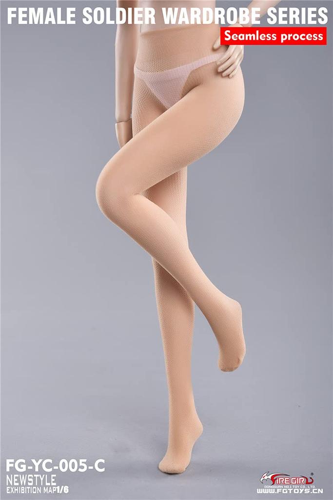 [TOYBARJAPAN] 16 Scale Figure AccessoryFire Girl Toys FG-YC-005C Skin-Tone Stockings, Female Soldier Wardrobe Seamless Pantyhose (Body, head, and