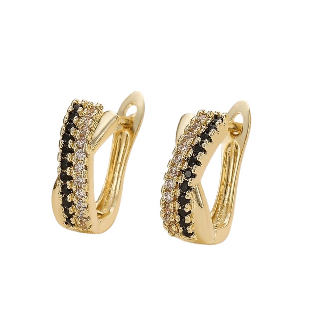 Delicate Vintage Earrings Crystal Women Earrings Temperament Zircon Hoop Earrings  Wedding