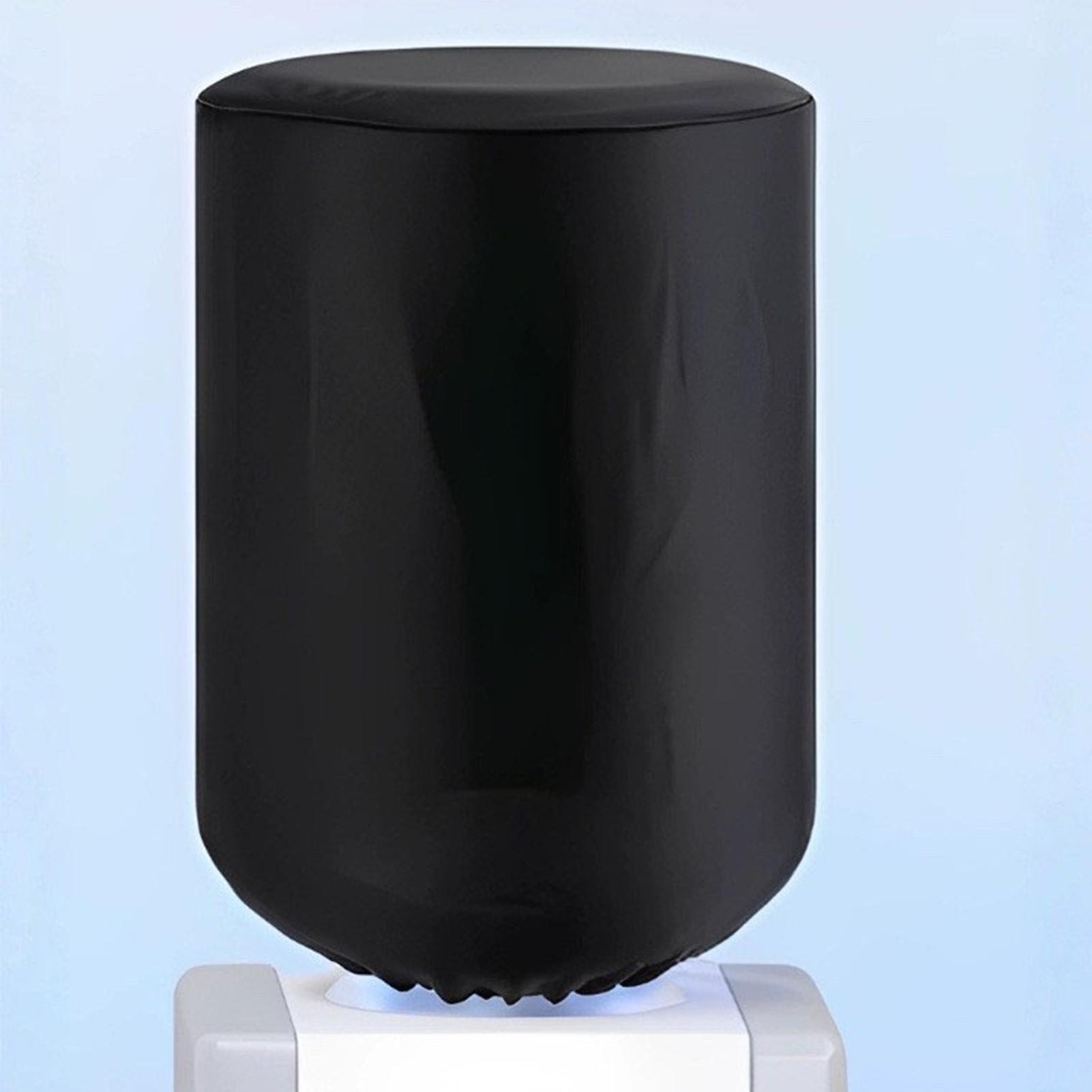 Housse de protection pour bouteille d'eau de 5 gallons en tissu Oxford Réutilisable Housse anti-poussière pour distributeur d'eau de maison Noir 28*38cm noir