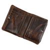 Genuine Cowhide Men Wallet Trifold Short Wallet with Coin Pocket Multi Card Slots Real Leather Coin Purse for Men Daily Use