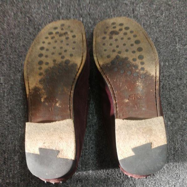 Made in Italy Suede Loafers Slip-on Driving Shoes Brown size 41 26.0-26.5(USED)