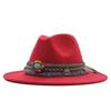 New Retro Fedora Women's Hat Autumn and Winter Thermal Hat Men's Jazz Hat Woolen Top Hat Felt Hat