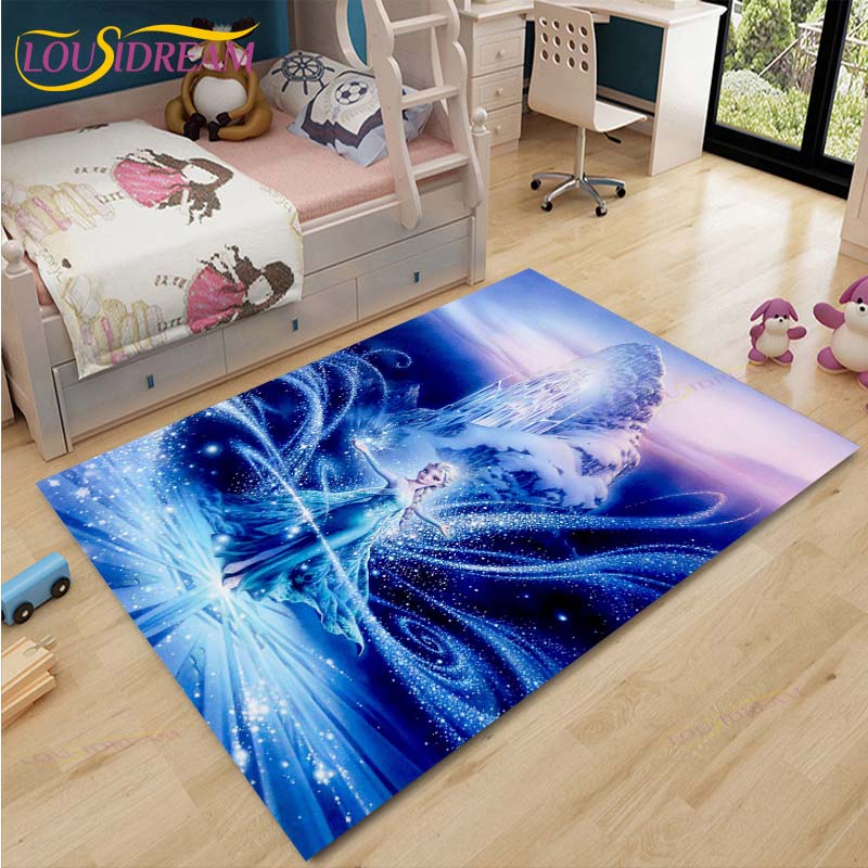 Die Eiskönigin-Fußmatte für Kinder, Spielmatte, Cartoon-Anna-Elsa-Matte, niedliche Küchenteppiche, Schlafzimmerteppiche, dekorative Treppenmatten, Heimdekoration, Kunsthandwerk 40cm x 60cm