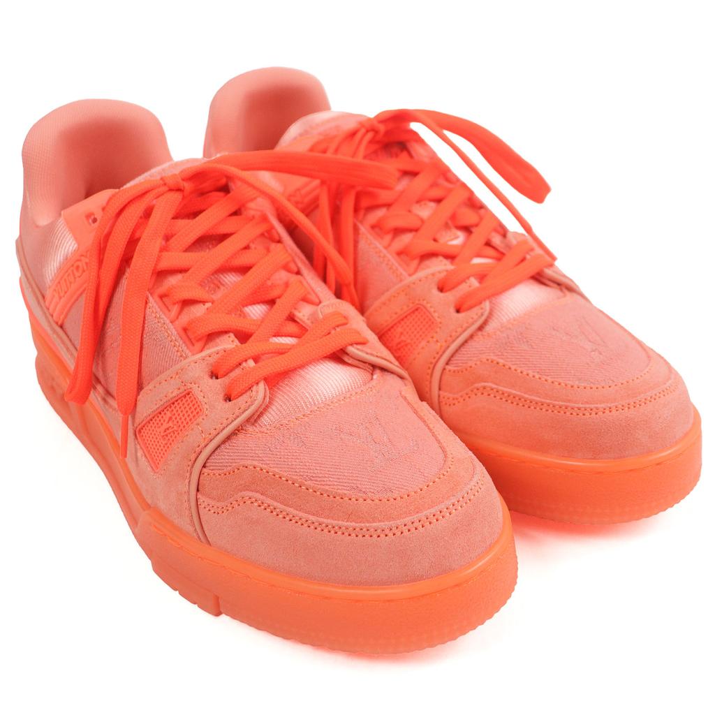 Pristine LOUIS VUITTON Low cut sneakers LV Trainer Line Monogram denim Orange Used