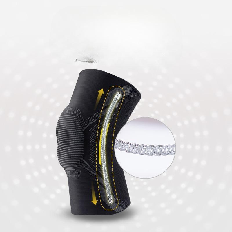 Non-slip Silicone Sports Knee Pads Nylon Spring Strips Basketball Knitted High Elastic Protective Gear Knee Pads Equipment
