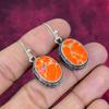 Orange Sea Sediment Earrings, 925 Solid Sterling Silver Gemstone Jewelry, Handmade Earrings, For Mother Day