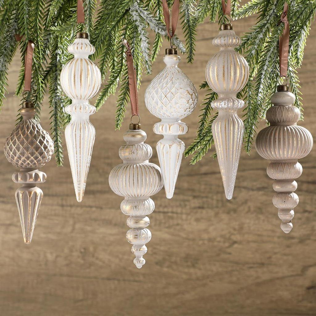 Retro Konischer Weihnachtsbaumkugel Anhänger - Unregelmäßige Form Feiertagsornament für Schaufensterdekoration