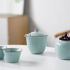 Tragbares Ru-Ofen Tee-Set 1 Gaiwan 3 Tassen Outdoor Reise Tee-Set Geschäftsgeschenk Anpassbar Freund Geburtstagsgeschenk