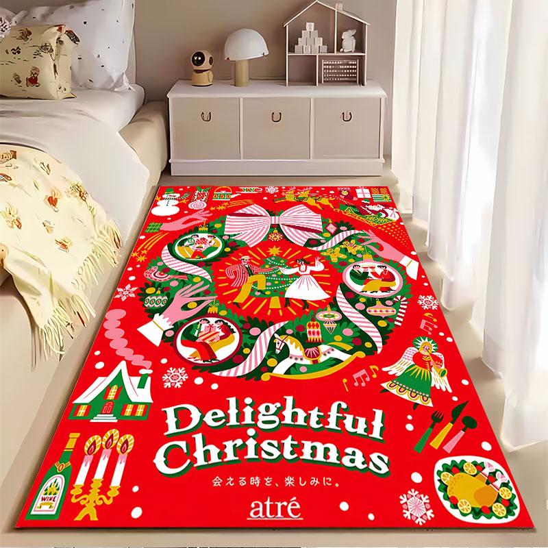 Delightful Christmas Carpet suitable as a non-slip mat for the living room or bedroom sofa