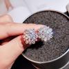 Exaggerated Sunflower Crystal S925 Silver Stud Earrings - Korean Style, Light Luxury, Statement Jewelry