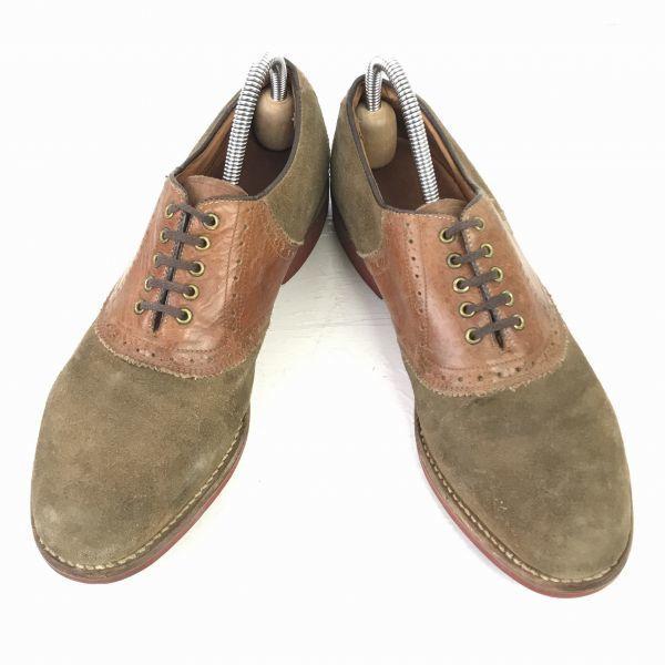 Vintage 80s-90s BOSTONIAN Suede Saddle Shoes Size 26.0 Brown(USED)