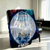 Custom Name Personalized Blue Smurfs Print Blanket, Home Decor, Bedroom, Sofa, Camping, Couch, Gifts for Birthday Christmas