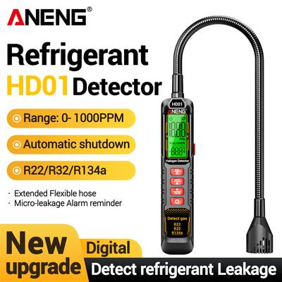 New HD01 Halogen Detector Leak Detector Professional Detection of Refrigerant R22 R32 R134a Natural Co2 Flammable Methane Analyzer Tool Detector