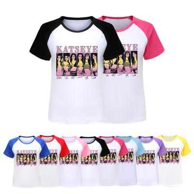 5304 Kids Girls KATSEYE Print Short Sleeves T-Shirt
