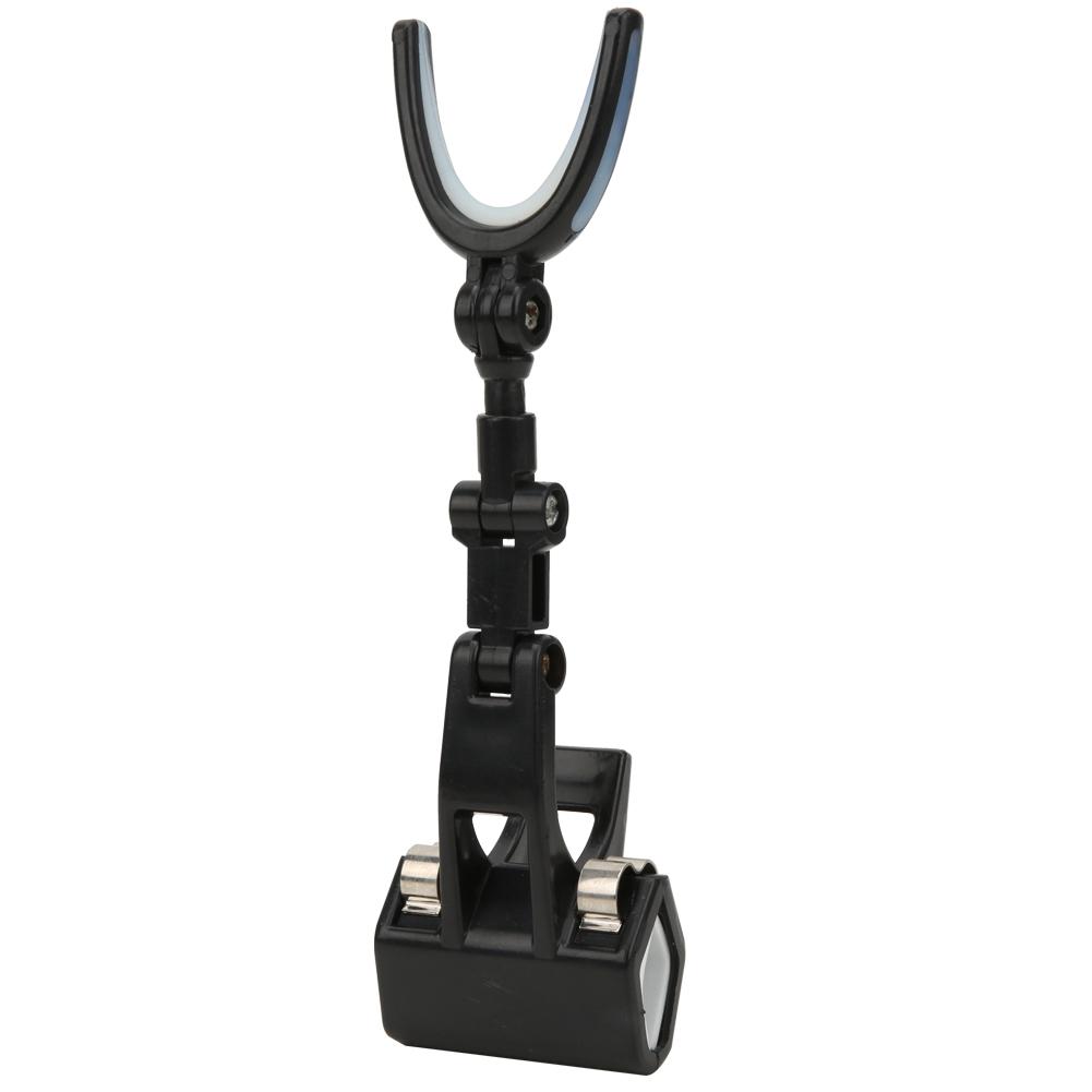 Plastic Portable Luminous Head 360 degrees Rotating Fishing Rod Bracket Holder Back Hanging Stand
