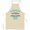 Kitchen Apron - A Terrific Snowboarder - Printed In France - Durable Cotton - Adjustable Ties